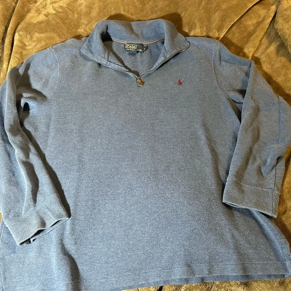 Ralph Lauren Men's Blue Zip-Up Sweater size XL - Picture 6 of 6